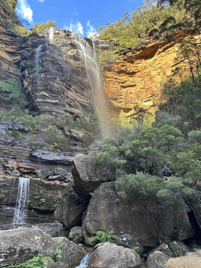Hiking near Wentworth Falls in Blue Mountains 