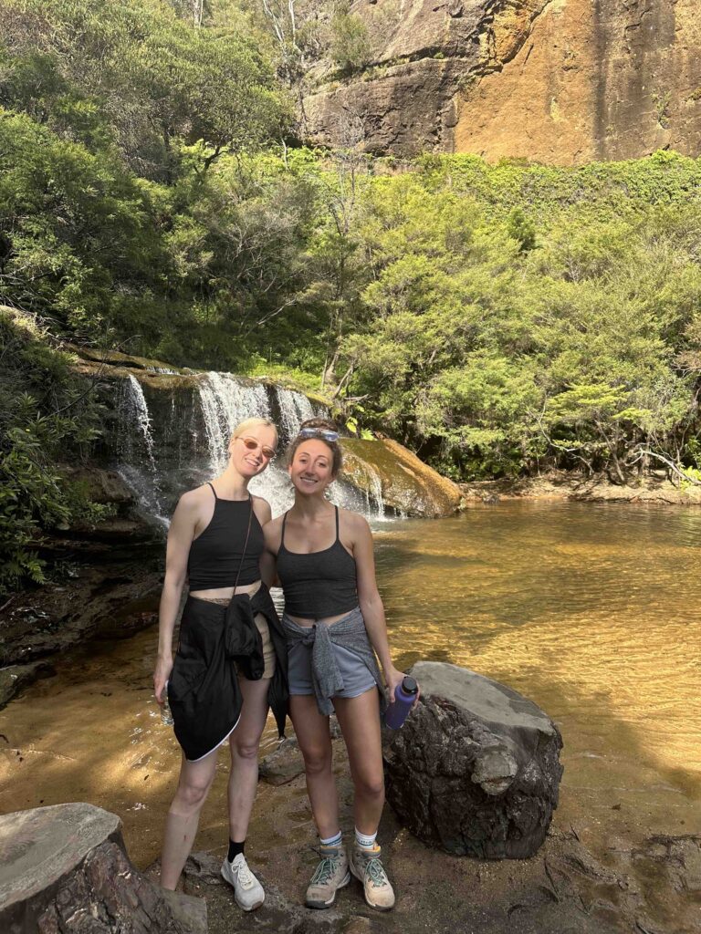 My friend Lisa and I hiking near Wentworth Falls in Blue Mountains